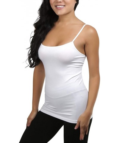 Women's Stretch Layering Scoop Neck Camisole Tanks & Camis White $10.37 Tanks