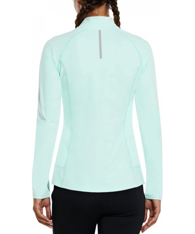 Women's Fleece Running Jacket Half-Zip Cold Weather Gear Thermal Shirts Tops Athletic Pullover Workout Winter Green $20.24 Ja...