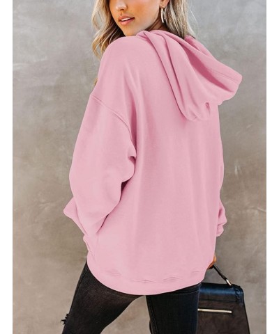 Women's Long Sleeve Fashion Pocket Hoodies Casual Pullover Tops Pink $18.47 Hoodies & Sweatshirts