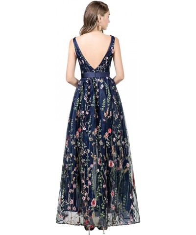 YSMei Women's Backless Long 3D Flower Prom Party Gown High Low-black $28.20 Dresses