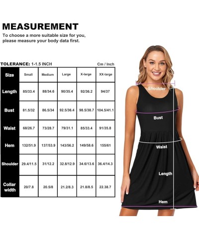 Women's Summer Sleeveless Casual Dresses Swing Cover Up Sundress with Pockets Multi 11 $16.87 Swimsuits