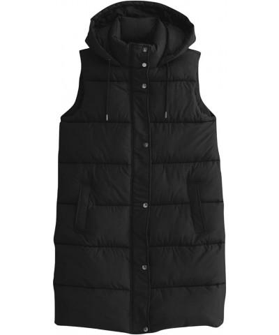 Womens Vests Reversible Fleece Sleeveless Jacket Zip Up Hoodie Warm and Windproof Long Winter Coat Outerwear 03-black $22.88 ...