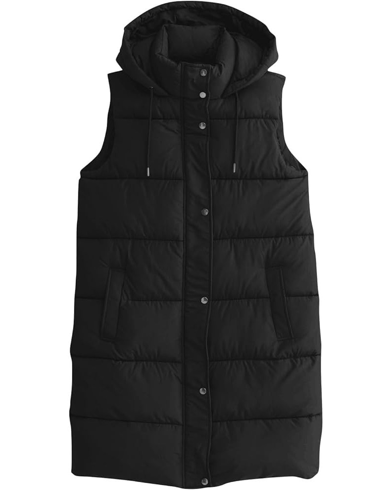 Womens Vests Reversible Fleece Sleeveless Jacket Zip Up Hoodie Warm and Windproof Long Winter Coat Outerwear 03-black $22.88 ...