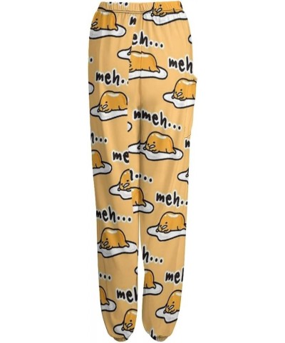 Women Casual Sweatpants with Pockets Elastic Waist Prints Bottom Long Joggers Sporty Gyms Pants Gudetama $14.70 Activewear