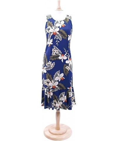 Hawaiian Orchid Navy Rayon Midi Hawaiian Dress Navy $44.29 Dresses