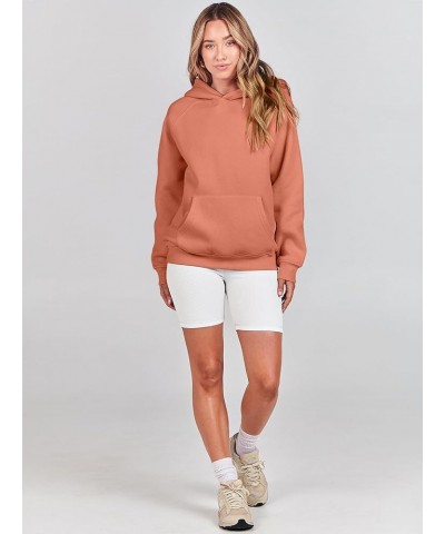 Women Hoodies Fleece Oversized Sweatshirt Casual Basic Long Sleeve Athletic Workout Pullover Fall Clothes Rust $26.54 Hoodies...