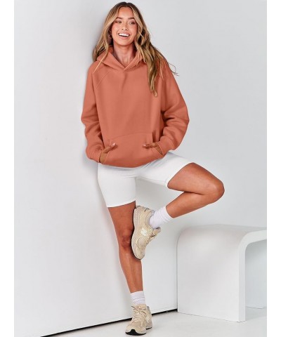 Women Hoodies Fleece Oversized Sweatshirt Casual Basic Long Sleeve Athletic Workout Pullover Fall Clothes Rust $26.54 Hoodies...