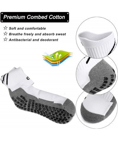 Anti-slip Athletic Sock for Men Women, Soccer Sock with Grips, Non-skid Slipper Sock, Trainning Sock for Yoga Gym Football… W...