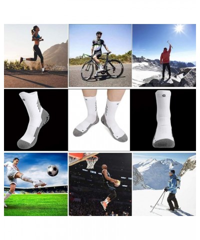 Anti-slip Athletic Sock for Men Women, Soccer Sock with Grips, Non-skid Slipper Sock, Trainning Sock for Yoga Gym Football… W...