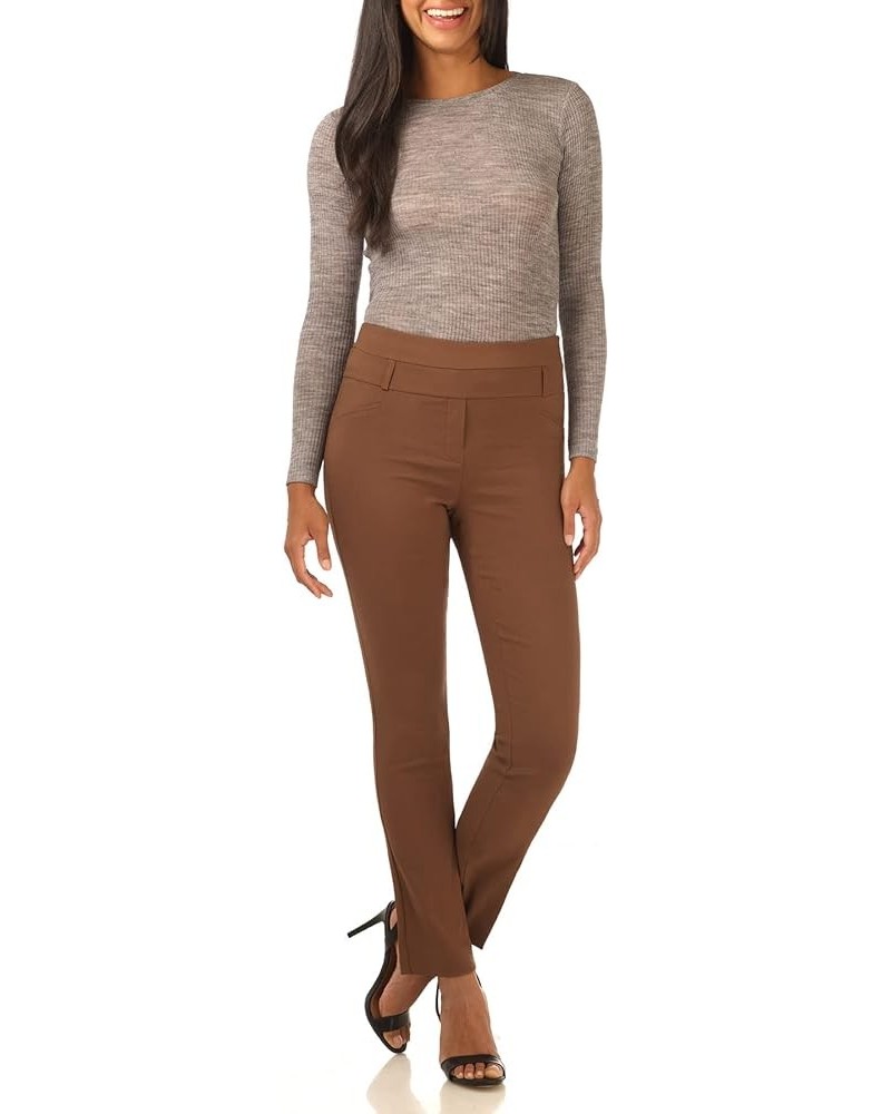 Women's Ease into Comfort Stretch Slim Pant Chestnut $18.00 Pants