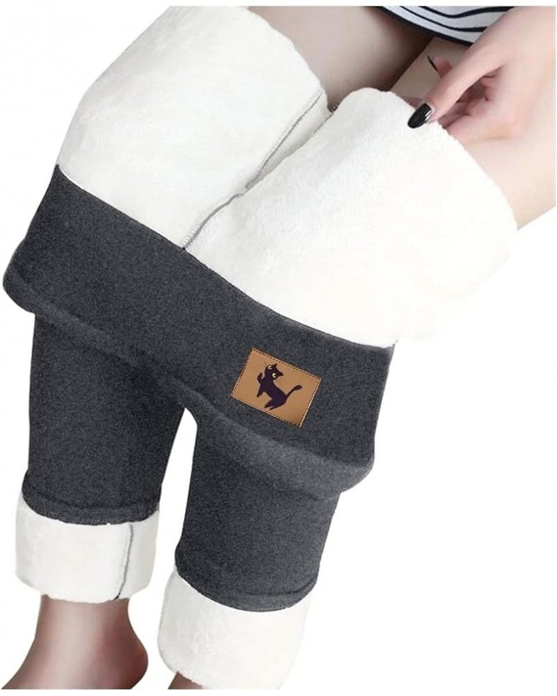 Fleece Lined Leggings for Women Winter Warm Leggings Yoga Tights High Waist Thermal Pants Workout Stretchy Pants 04gray $8.63...