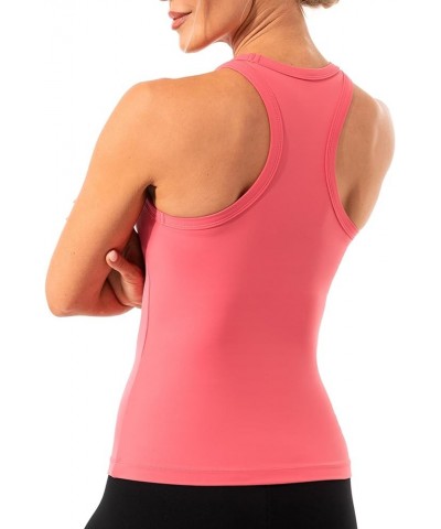 Women's Studio Essential Racerback Tank Top Crew Neck Workout Yoga Tops Wild Watermelon $9.24 Activewear