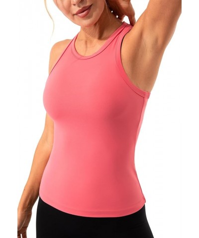 Women's Studio Essential Racerback Tank Top Crew Neck Workout Yoga Tops Wild Watermelon $9.24 Activewear