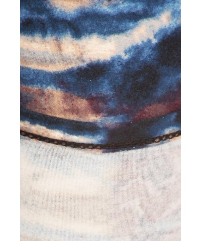 High Waisted Tie Dye & Fabric Print Leggings for Women - Reg, Plus, 1X3X, 3X5X 3" Yoga Tropical Indigo $10.07 Leggings