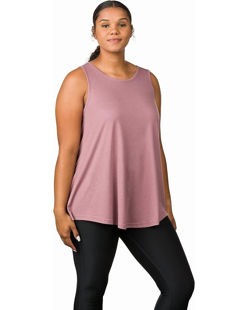 Long Flowy Sleeveless Tunic Top For Women Mauve $10.83 Tanks