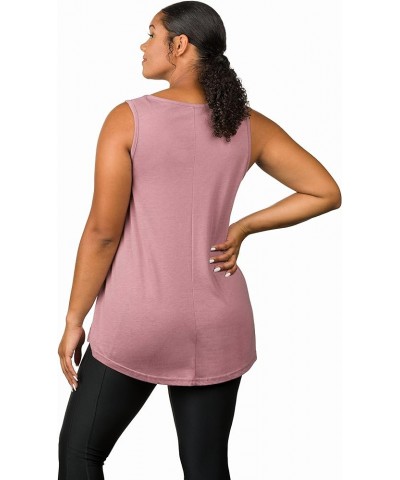 Long Flowy Sleeveless Tunic Top For Women Mauve $10.83 Tanks