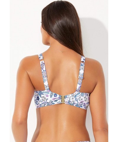 Women's Plus Size Ruler Bra Sized Underwire Bikini Top Warm Kaleidoscope $32.84 Swimsuits