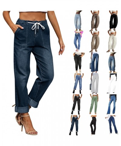 Women's Classic Jeans High Waisted Wide Leg Jeans Fashion Casual Plus Size Modern Tummy Control Jeans Y2k Clothes 1dark Blue ...