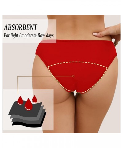 Period Swimwear Leakproof Bikini Bottoms Low Rise Swimuit Bottom Briefs for Teen Girls Women Red 852 $13.19 Swimsuits