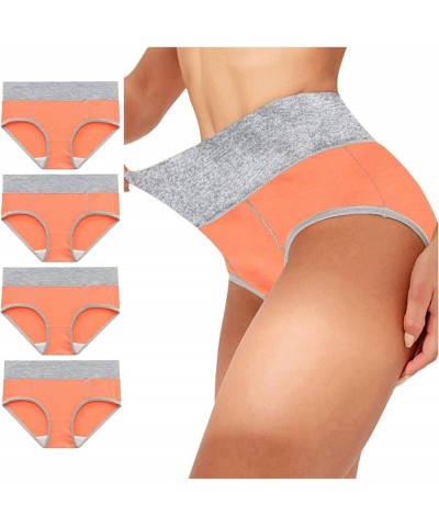 Women'S Pajamas Sets Cotton Panties Solid Underwear Knickers Patchwork Bikini Briefs Color Underpants Women Sexy Orange $5.59...