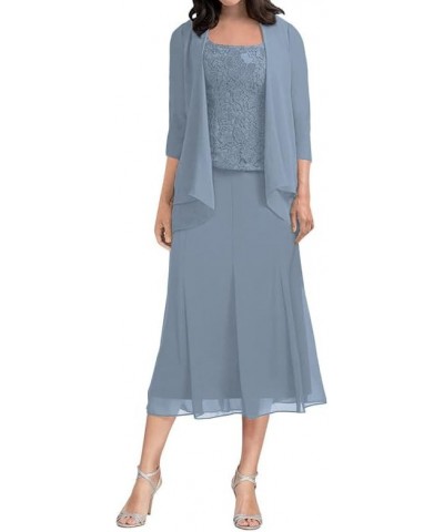 Mother of The Bride Dresses with Jacket Mother of The Groom Dresses Lace Wedding Guest Dresses for Women Light Blue $34.50 Dr...