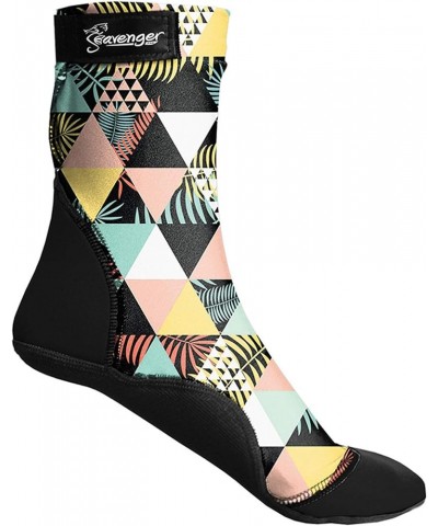 SeaSnugs Tall Beach Socks for Soccer Geometric Palm $10.29 Socks