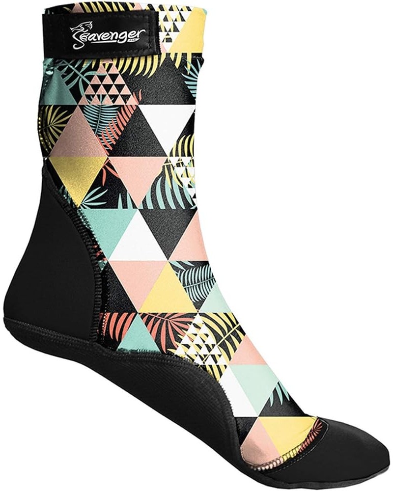 SeaSnugs Tall Beach Socks for Soccer Geometric Palm $10.29 Socks