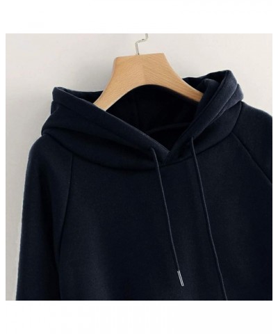 Hoodies for Women Pullover Graphic Simple Basic Crewneck Sweatshirts Casual Long Sleeve Hooded Pullover Tops Z1-navy $8.14 Ho...