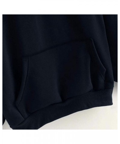 Hoodies for Women Pullover Graphic Simple Basic Crewneck Sweatshirts Casual Long Sleeve Hooded Pullover Tops Z1-navy $8.14 Ho...