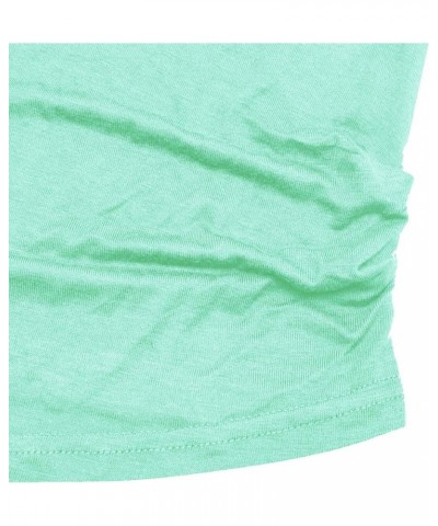 Womens Summer Cold Shoulder Tops 3/4 Sleeve T Shirts Pullover Casual Dolman Blouses 0 Light Green $15.65 Blouses