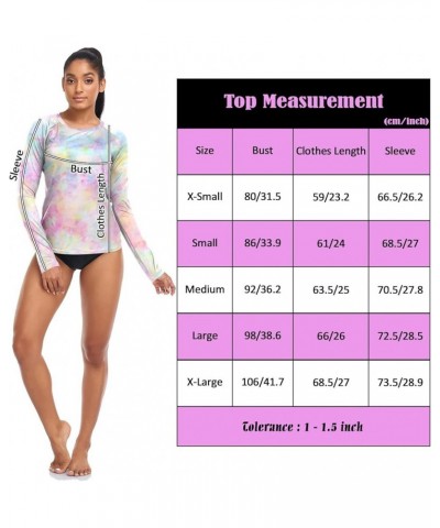 Spiral Tie Dye Women's Rash Guard Shirts Long Sleeve UPF 50+ Swim Shirts Womens Swimsuits for Swim Running Outdoor Multi11 $1...