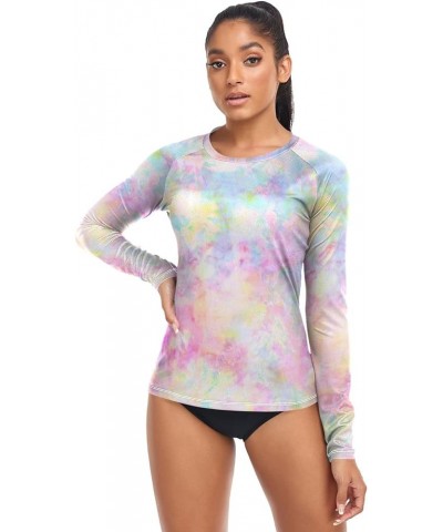 Spiral Tie Dye Women's Rash Guard Shirts Long Sleeve UPF 50+ Swim Shirts Womens Swimsuits for Swim Running Outdoor Multi11 $1...