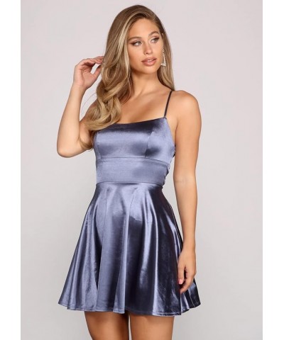 Short Spaghetti Straps Prom Dresses with Pockets Satin Homecoming Dress for Teens WD030 Mauve $27.00 Dresses