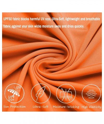 Womens UPF 50+ Cover-Up Dress Beach SPF Sun Protection Long Sleeve Shirts Dress Lightweight Athletic UV Hoodie Orange $21.23 ...