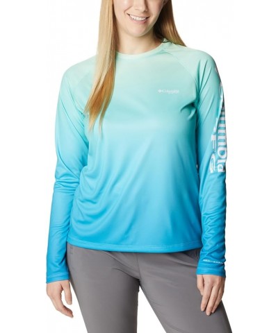 Women's Super Tidal Tee Long Sleeve Opal Blue, Pfg Gradient $22.24 Activewear