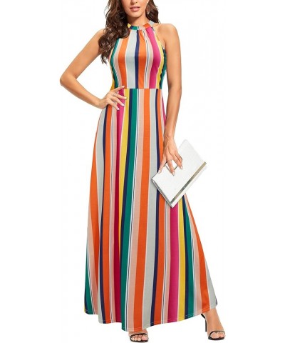 Women's Summer Fashion Formal Maxi Dresses Wedding Guest Hawaiian Beach Halter Neck Long Dresses A25-floral 25-139 $15.85 Dre...