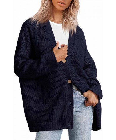 2023 New Cashmere Cocoon Cardigan,Emcak Cashmere Cocoon Cardigan,Exercisek Cashmere Cardigans Sweaters for Women Dark Blue $1...