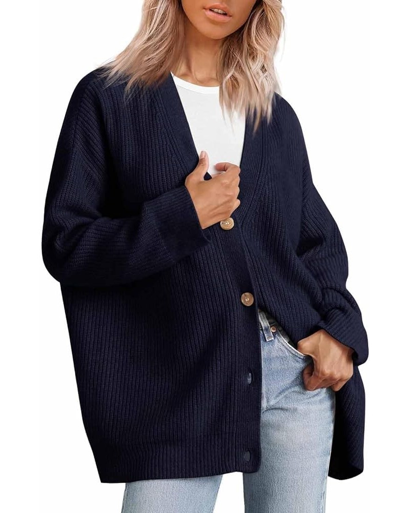 2023 New Cashmere Cocoon Cardigan,Emcak Cashmere Cocoon Cardigan,Exercisek Cashmere Cardigans Sweaters for Women Dark Blue $1...