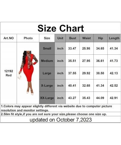 Church Dresses for Women Bodycon Long Sleeve Vintage Wrap Work Business Midi Pencil Dress 92red $12.76 Dresses