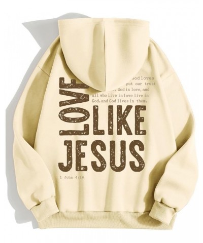 Cute Womens Hoodies Jesus Quotes Long Sleev Letter Printed Jesus Faith Shirts Trendy Oversized Hooded Sweatshirts with Pocket...