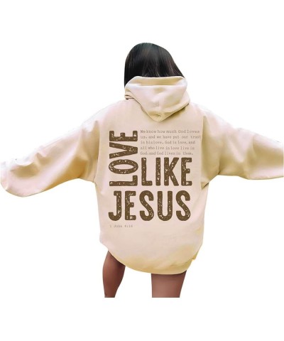 Cute Womens Hoodies Jesus Quotes Long Sleev Letter Printed Jesus Faith Shirts Trendy Oversized Hooded Sweatshirts with Pocket...