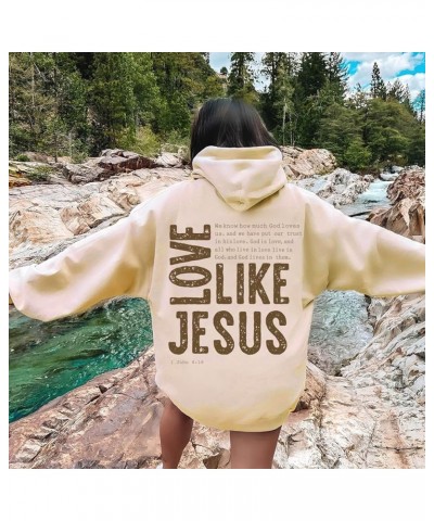 Cute Womens Hoodies Jesus Quotes Long Sleev Letter Printed Jesus Faith Shirts Trendy Oversized Hooded Sweatshirts with Pocket...