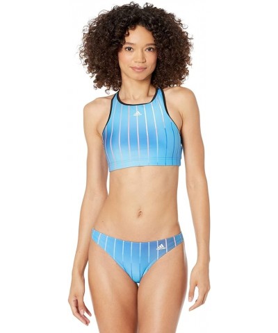 Women's Standard Melbourne Printed Bikini Set Blue Rush/Black/White $20.00 Swimsuits