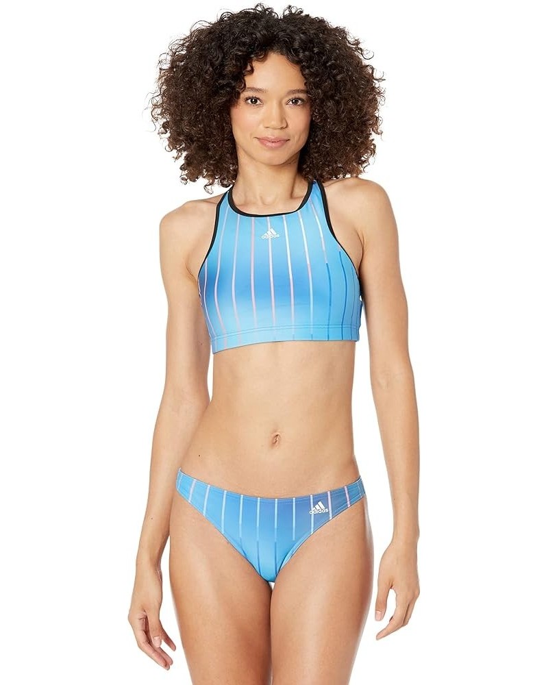 Women's Standard Melbourne Printed Bikini Set Blue Rush/Black/White $20.00 Swimsuits