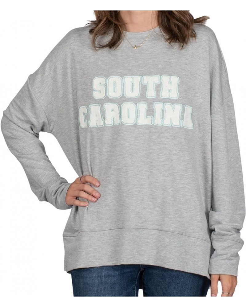 American Home State Love Heather Grey Polyester Blend Women's Everyday Semi-Fitted Sweatshirt South Carolina $21.14 Hoodies &...