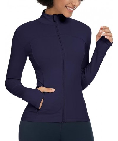 Women's Running Jackets Full Zip Athletic Jackets Slim Fit Workout Gym Yoga Track Jackets with Pockets A1-royal Blue $22.54 J...