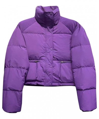 Winter Coat Women Coats for Women Plus Size Warm Shacket Puffer Jackets Winter Jacket Womens Woman's Coat Down Coats 20purple...