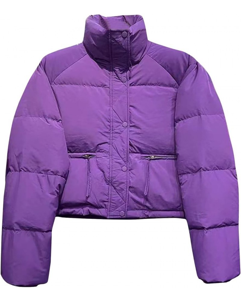 Winter Coat Women Coats for Women Plus Size Warm Shacket Puffer Jackets Winter Jacket Womens Woman's Coat Down Coats 20purple...