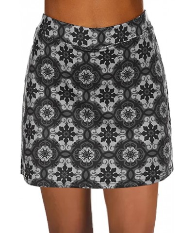 Women's Athletic Skorts Lightweight Golf Skirts Inner Shorts Pocket Tennis Running Workout Sports Skorts Pat1-black Floral $1...