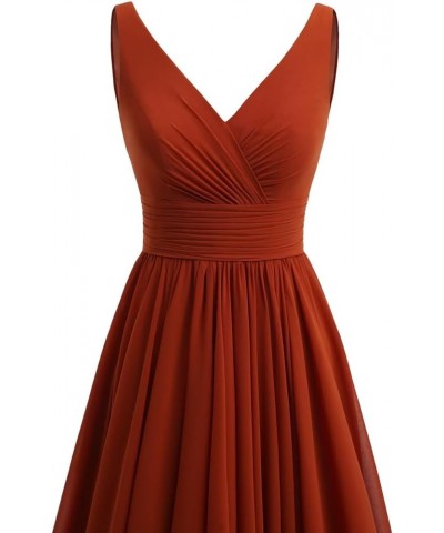 Women‘s V-Neck Bridesmaid Dresses with Slit Long Pleated Chiffon A-Line Formal Party Dresses with Pockets YO002 Coral $21.12 ...